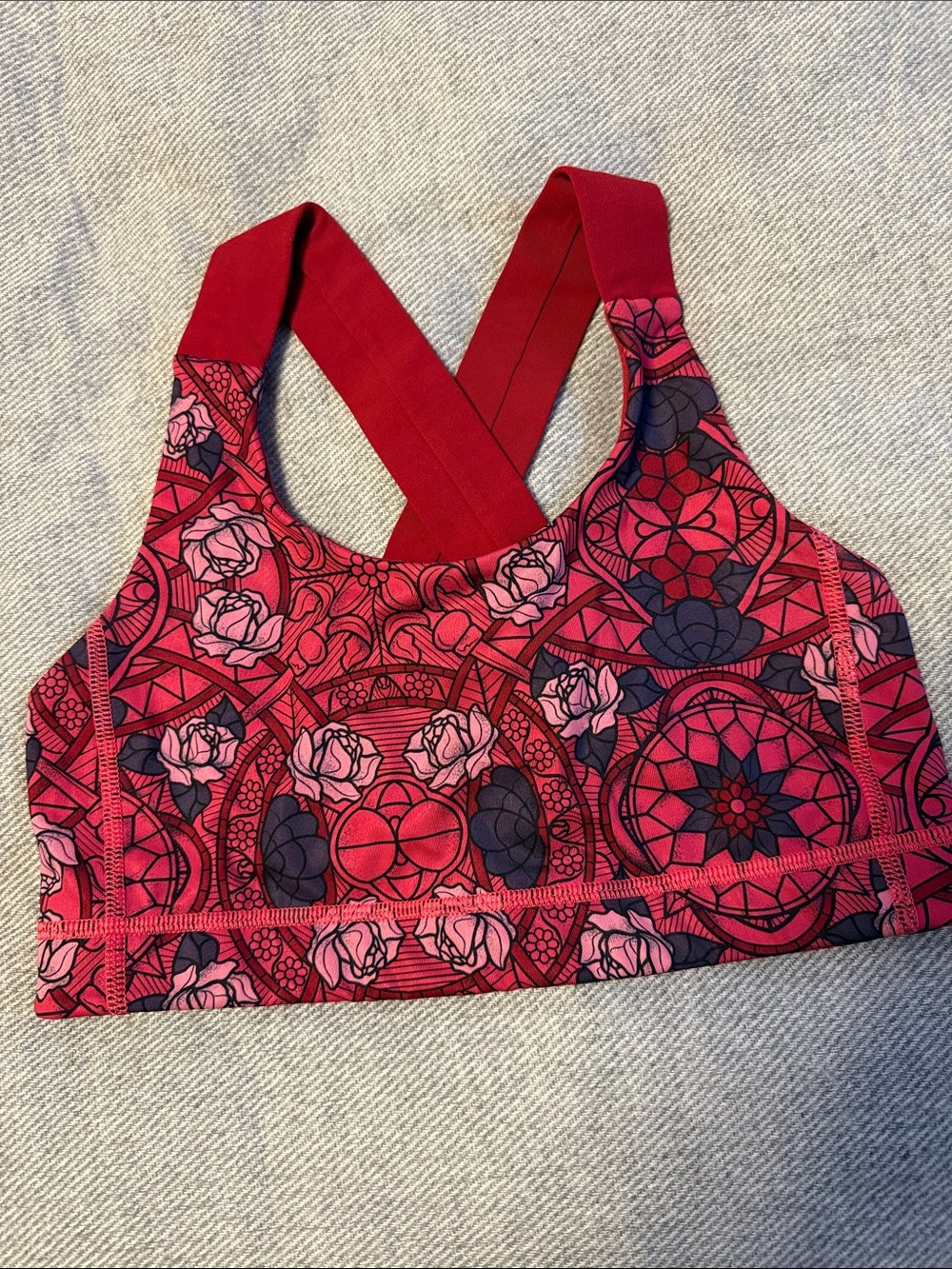 Lululemon All Sport Bra Prisma Multi Guava Lava Boom Juice / Deepest Cranberry